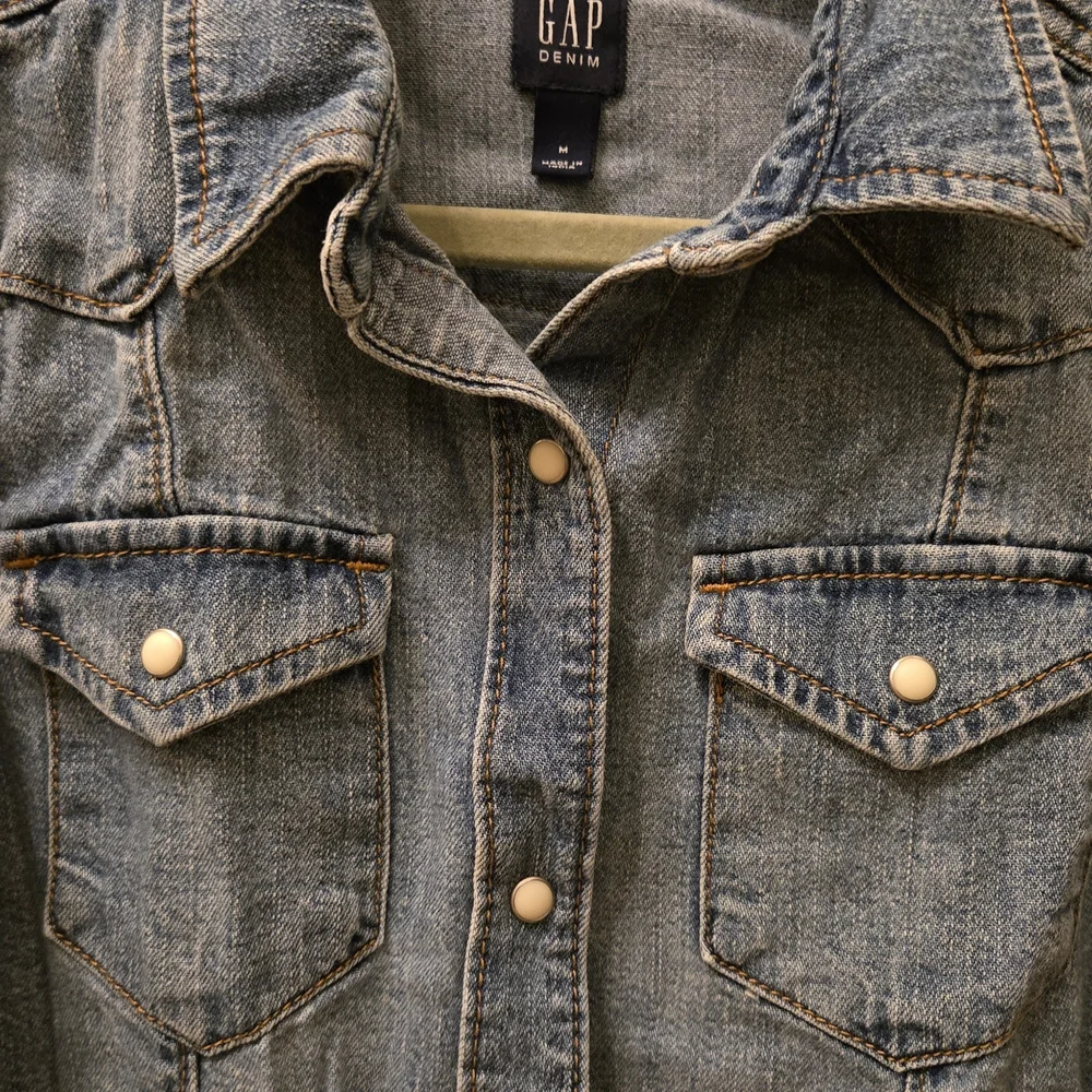 GAP Kids Casual Denim Dress - Light Blue